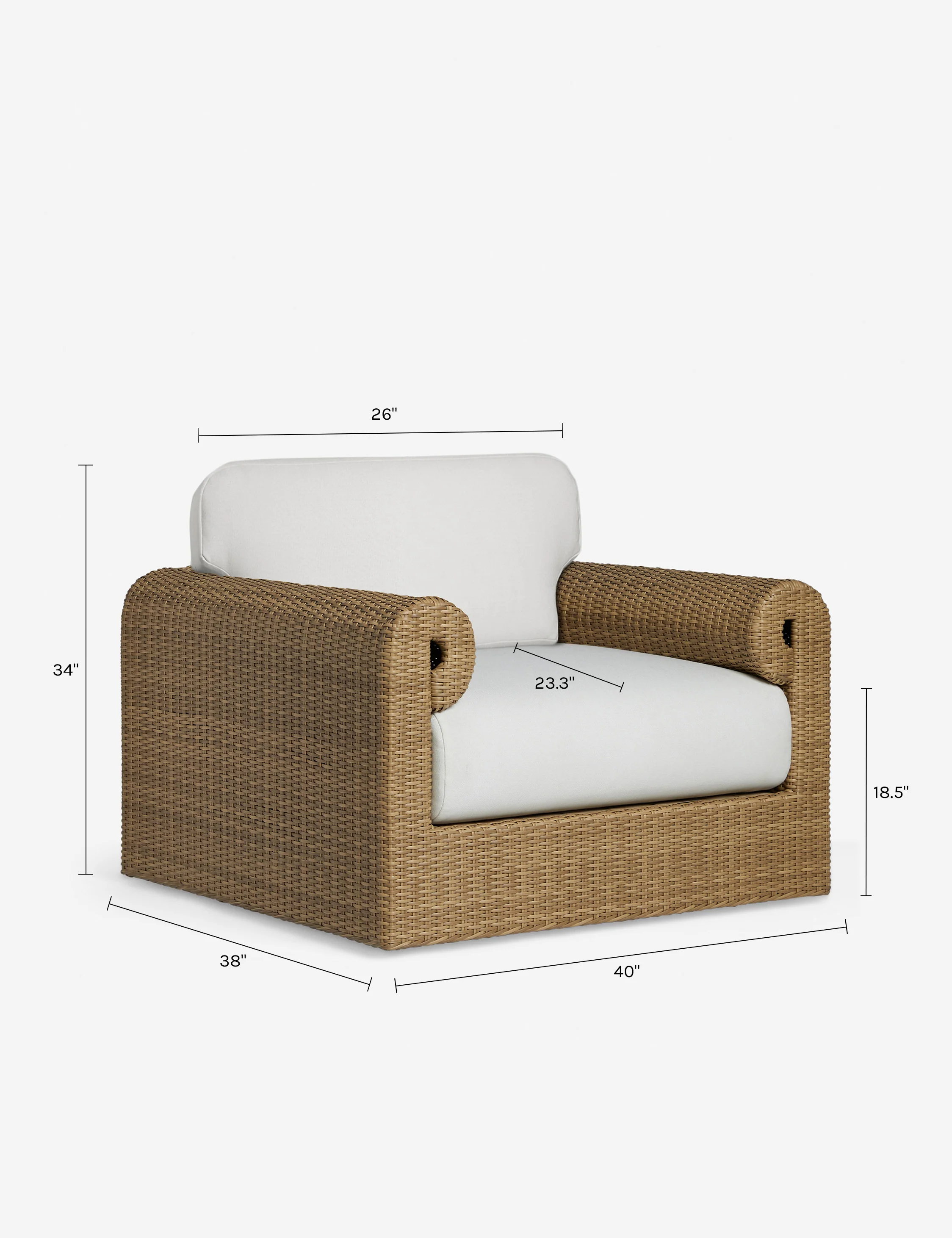Balla Outdoor Swivel Accent Chair - Image 9