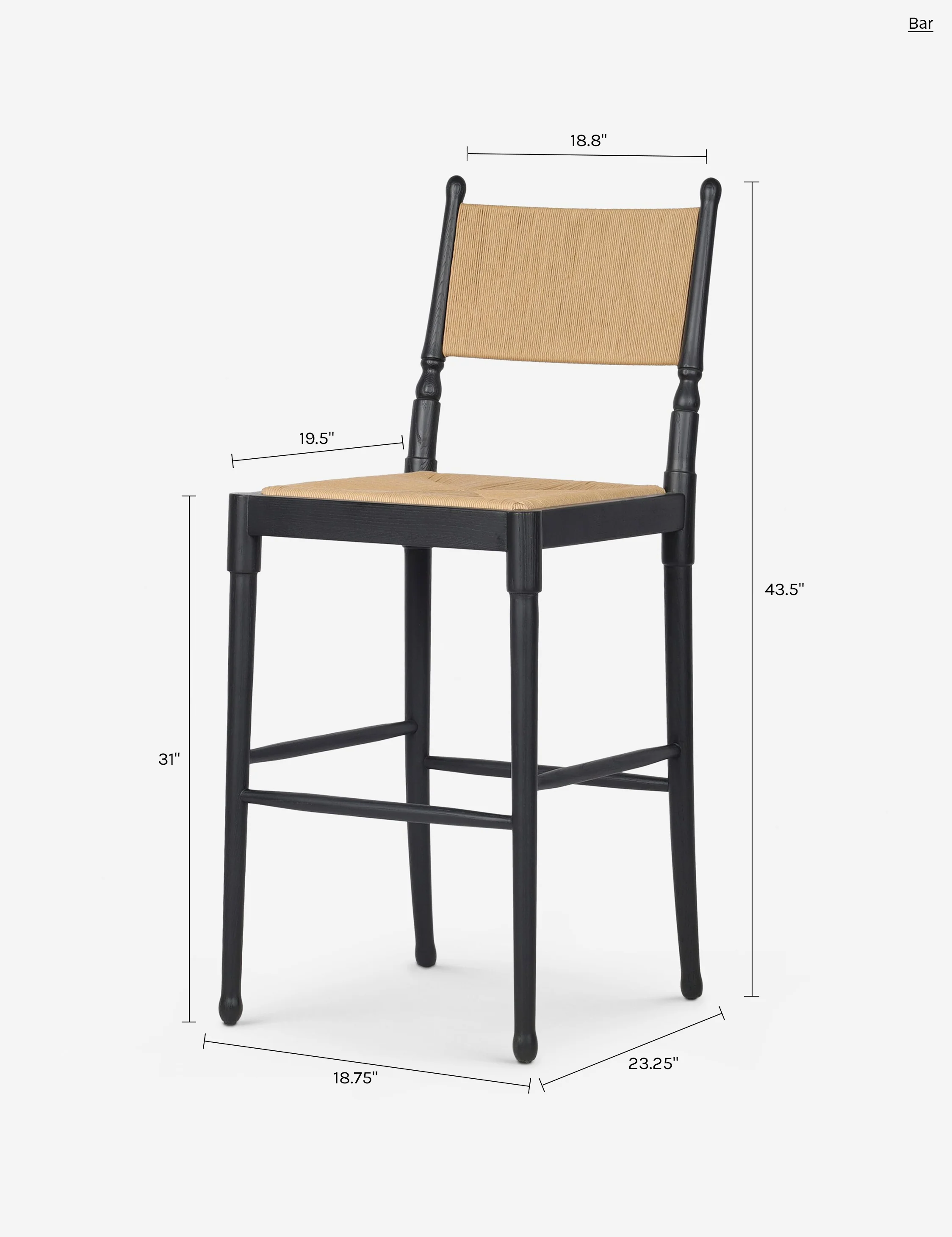 Bella Bar and Counter Stool by Amber Lewis x Four Hands - Image 26