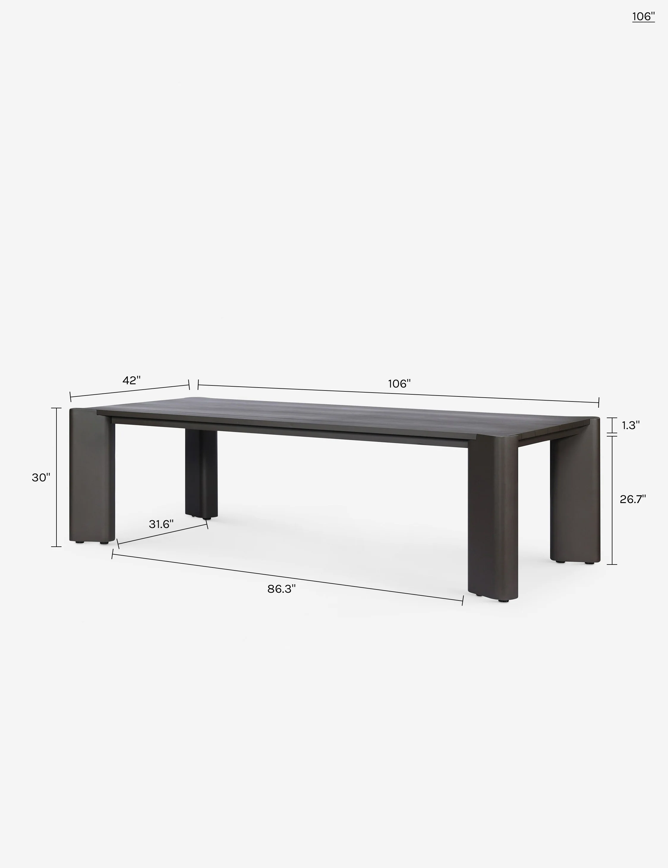 Boone Outdoor Dining Table - Image 7