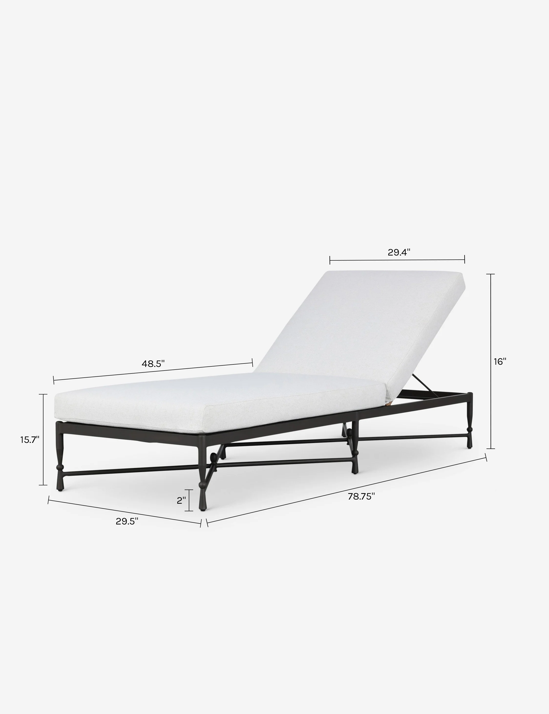 Breton Outdoor Chaise by Amber Lewis x Four Hands - Image 11