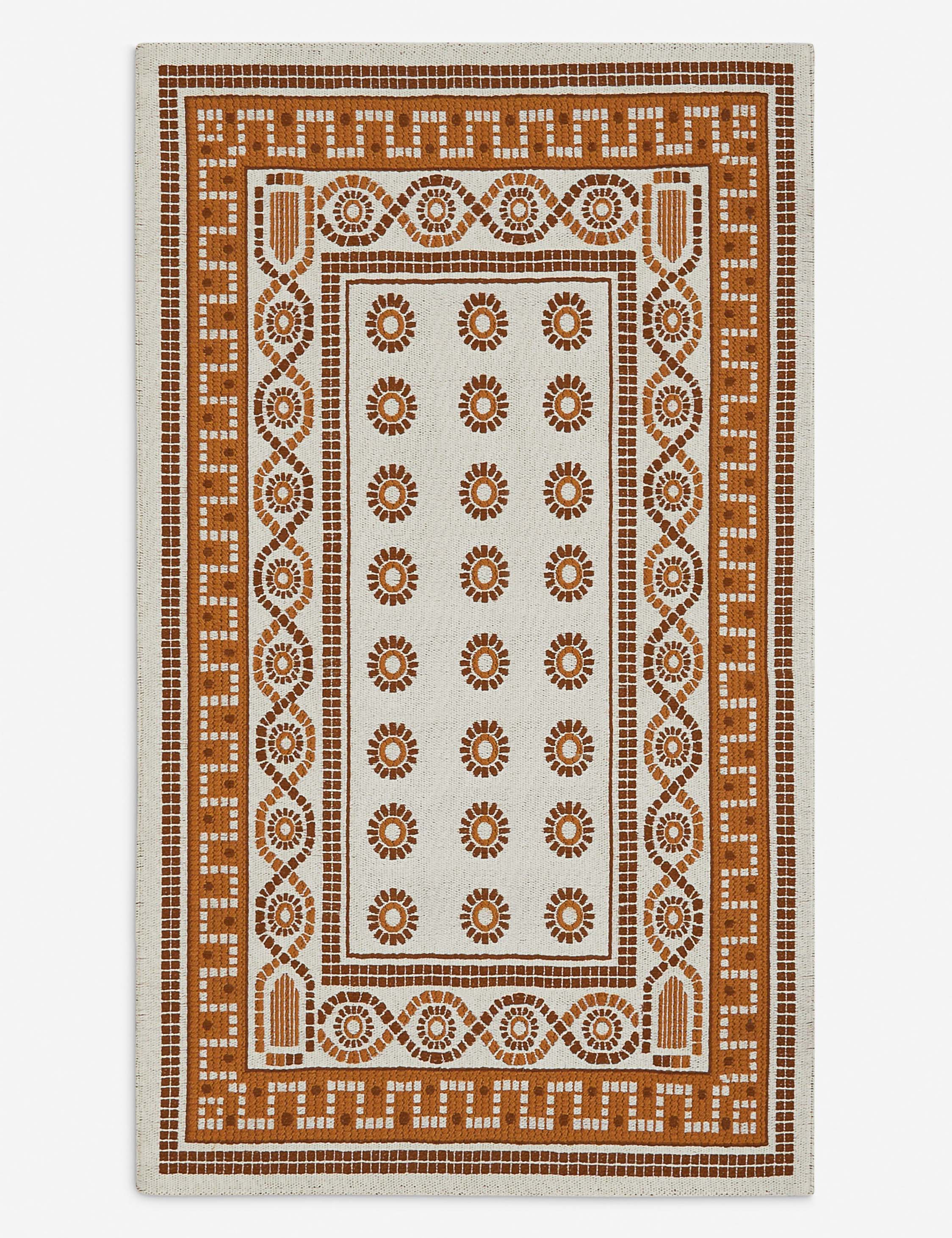 Cambridge Indoor / Outdoor Rug Swatch, Ivory and Sienna - Image 4