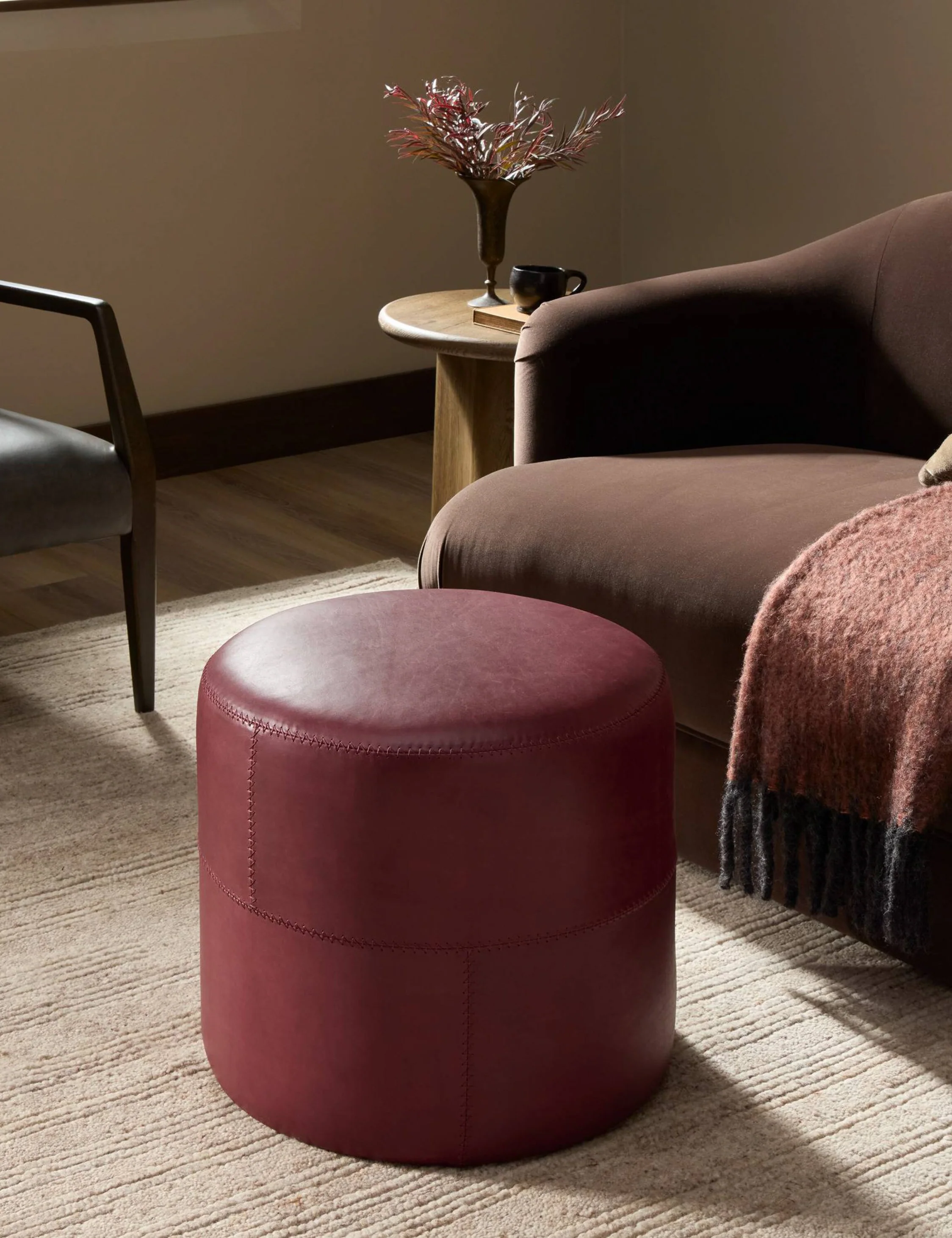 Camino Round Ottoman by Amber Lewis x Four Hands - Image 5