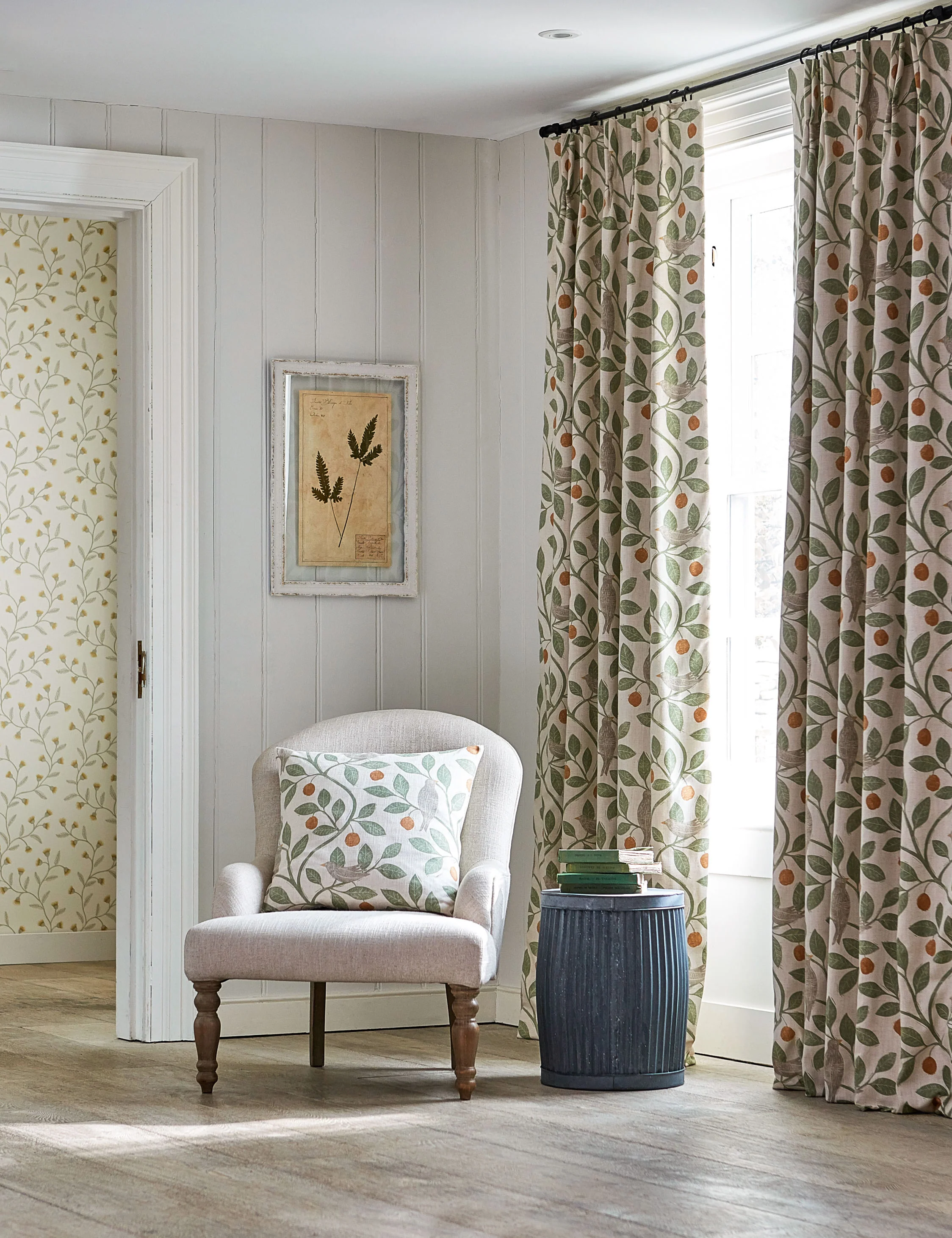 Damson Tree Cotton Fabric by Sanderson - Image 3