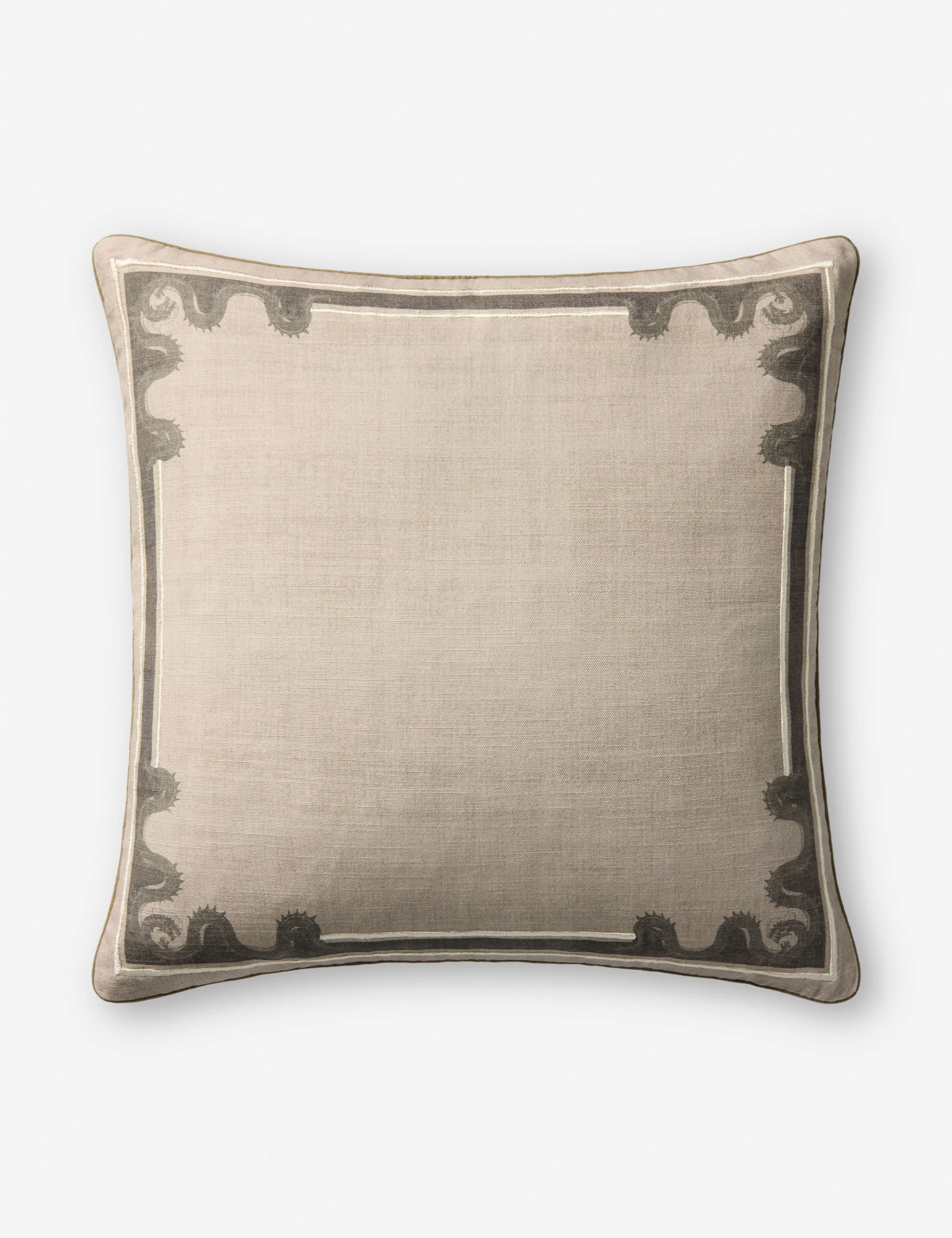 Dragon Border Embroidered Pillow by Brigette Romanek x Loloi - Image 2