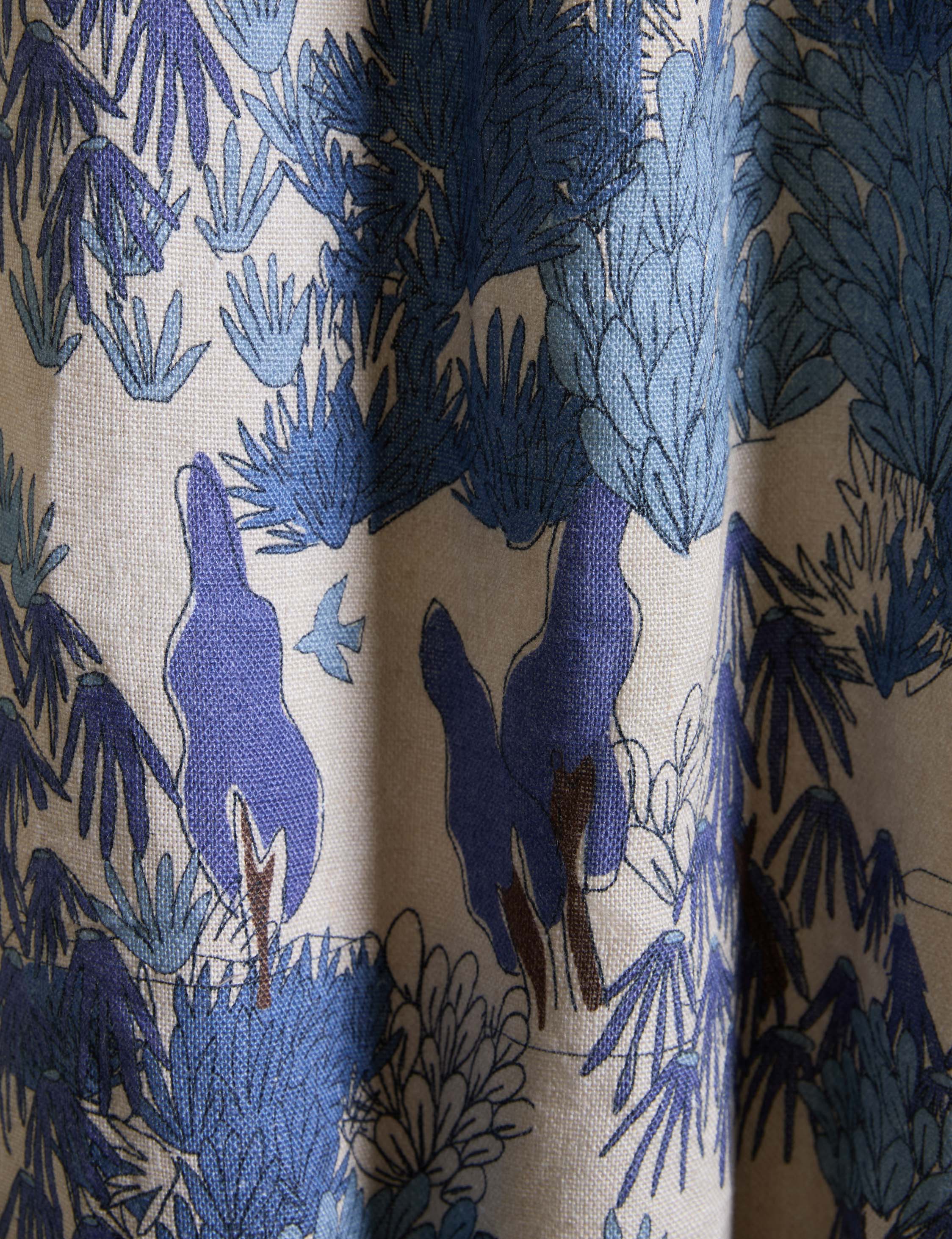 Garden Walk Linen Curtain Panel by Sarah Sherman Samuel - Image 4