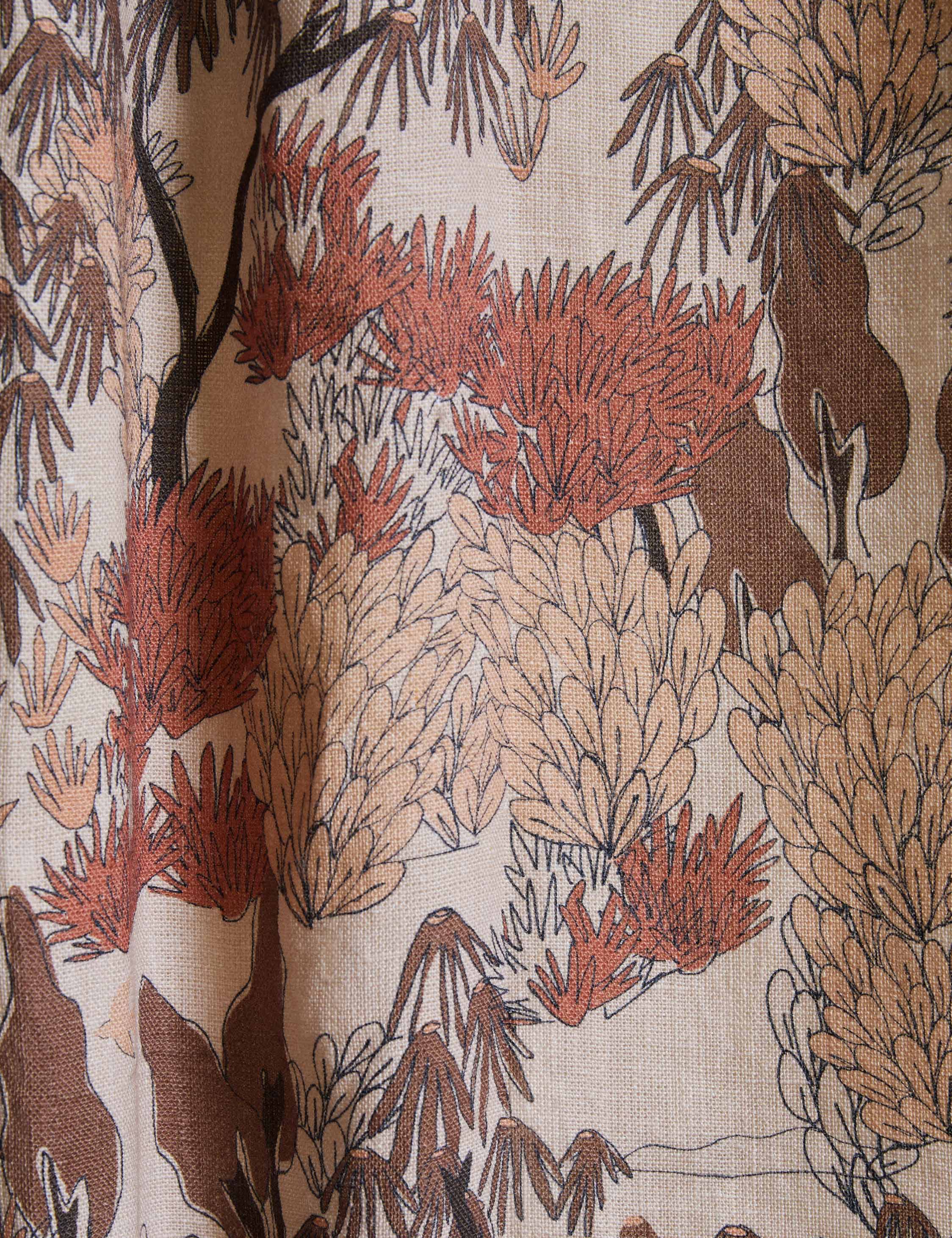 Garden Walk Linen Curtain Panel by Sarah Sherman Samuel - Image 8