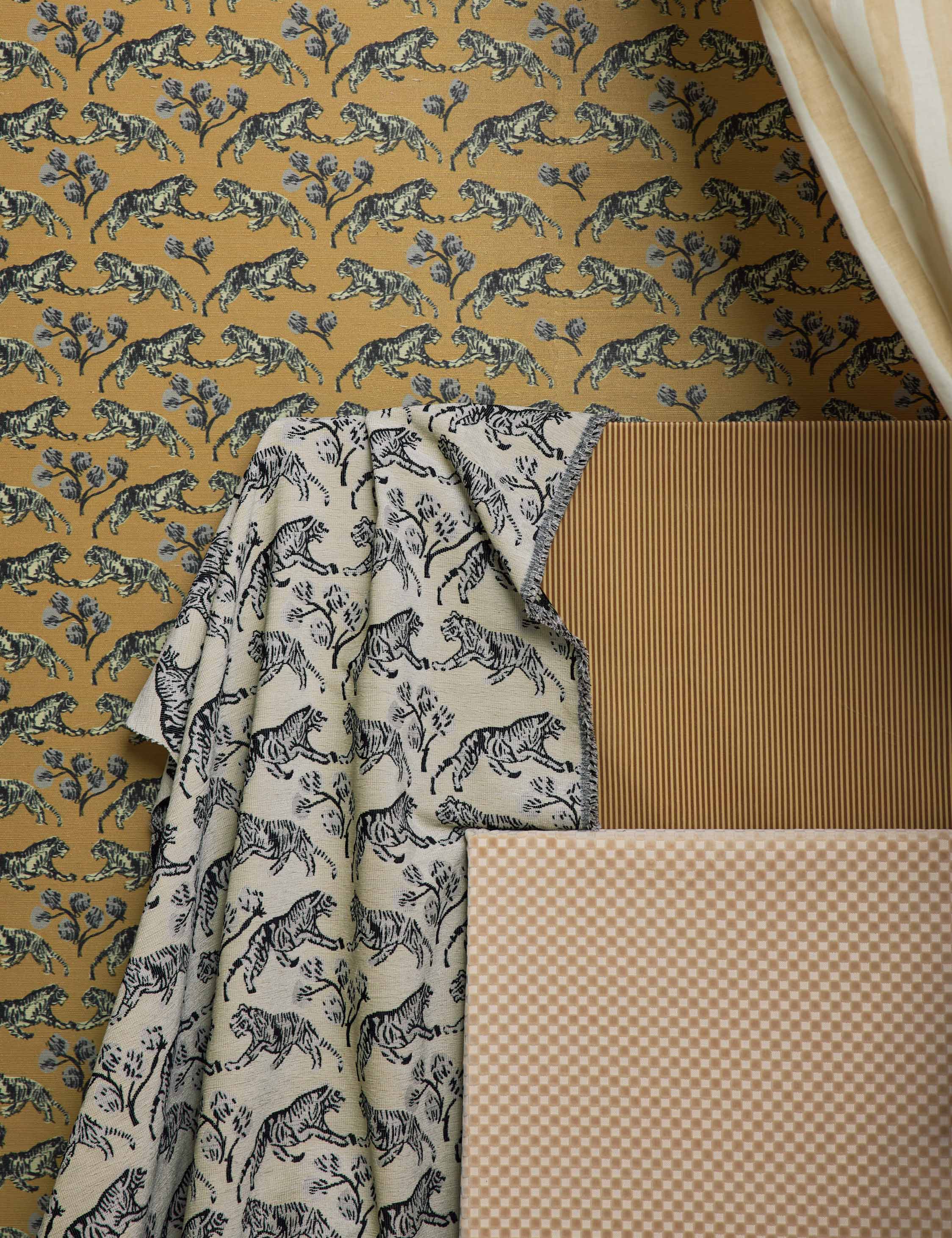 Hi-Lo Checker Velvet Fabric by Sarah Sherman Samuel - Image 3