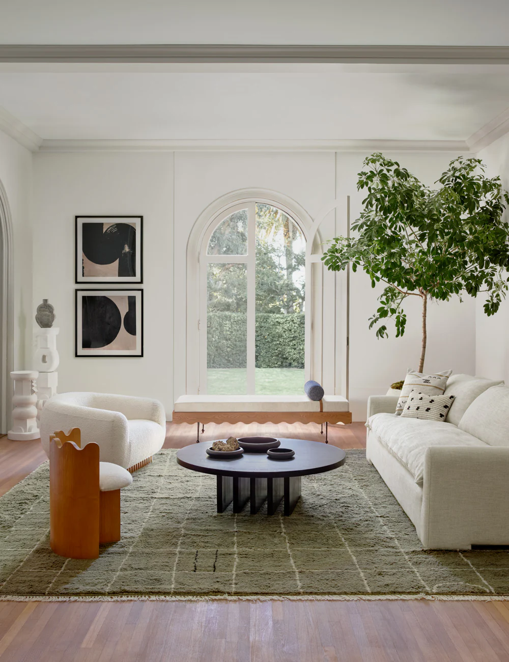 Irregular Grid Hand-Knotted Wool Rug by Sarah Sherman Samuel - Image 12