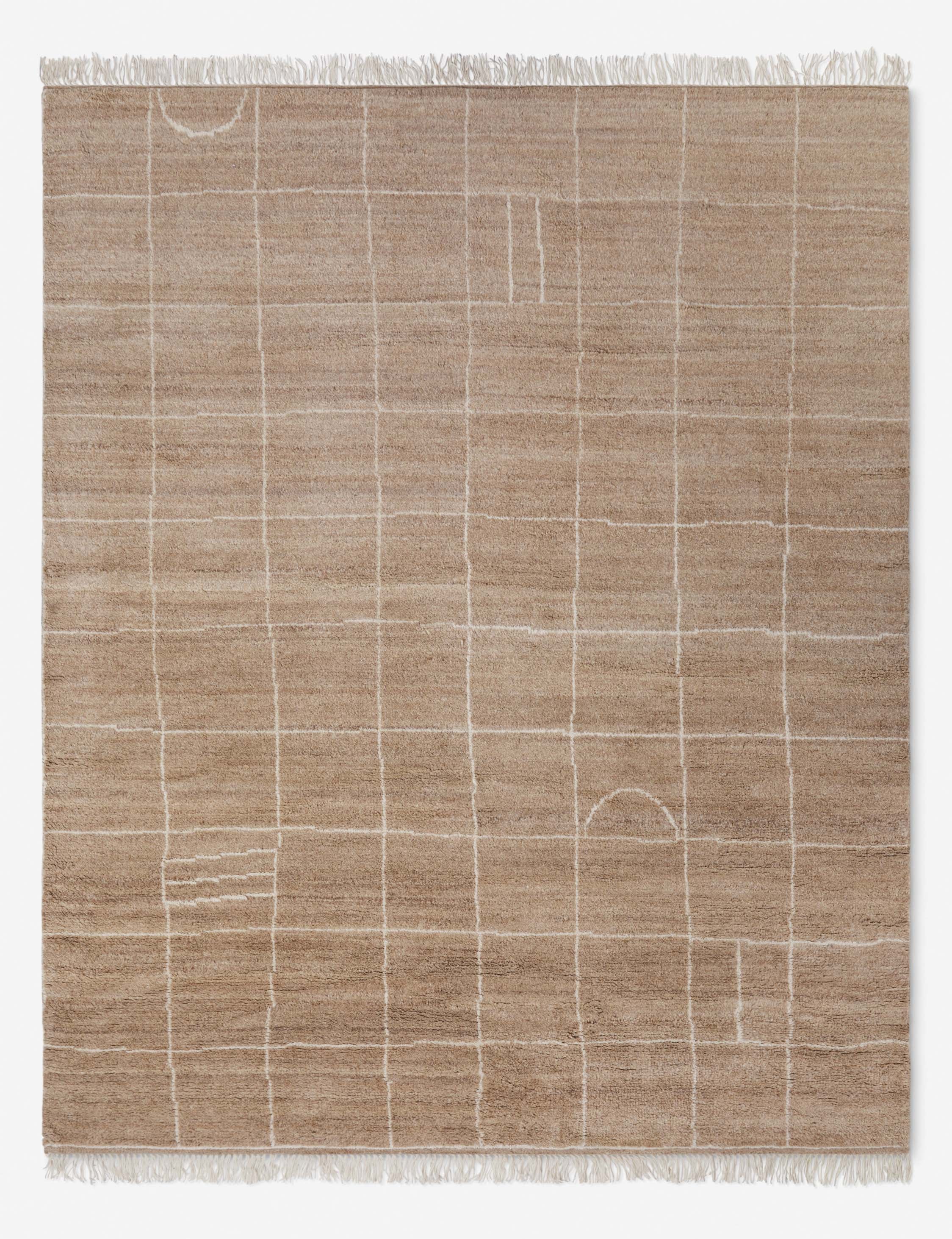 Irregular Grid Hand-Knotted Wool Rug by Sarah Sherman Samuel - Image 16
