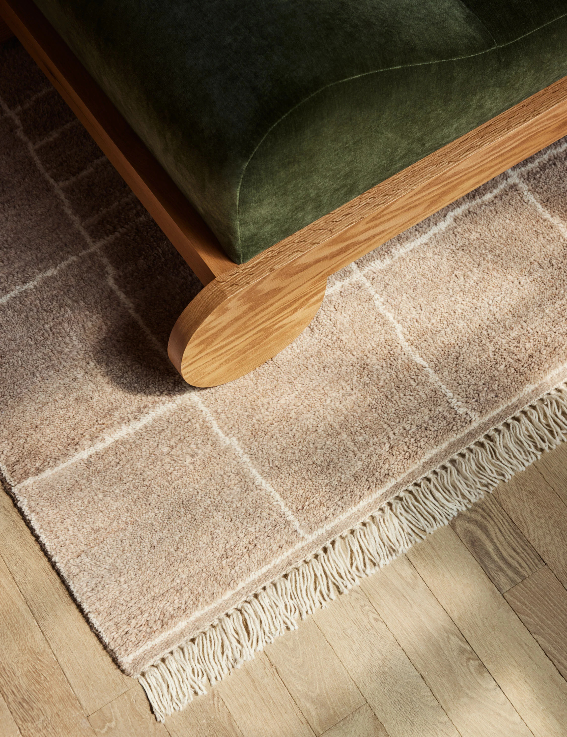 Irregular Grid Hand-Knotted Wool Rug by Sarah Sherman Samuel - Image 18