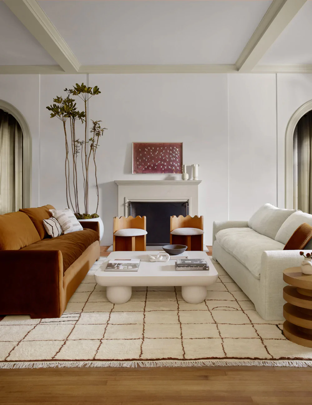 Irregular Grid Hand-Knotted Wool Rug by Sarah Sherman Samuel - Image 5
