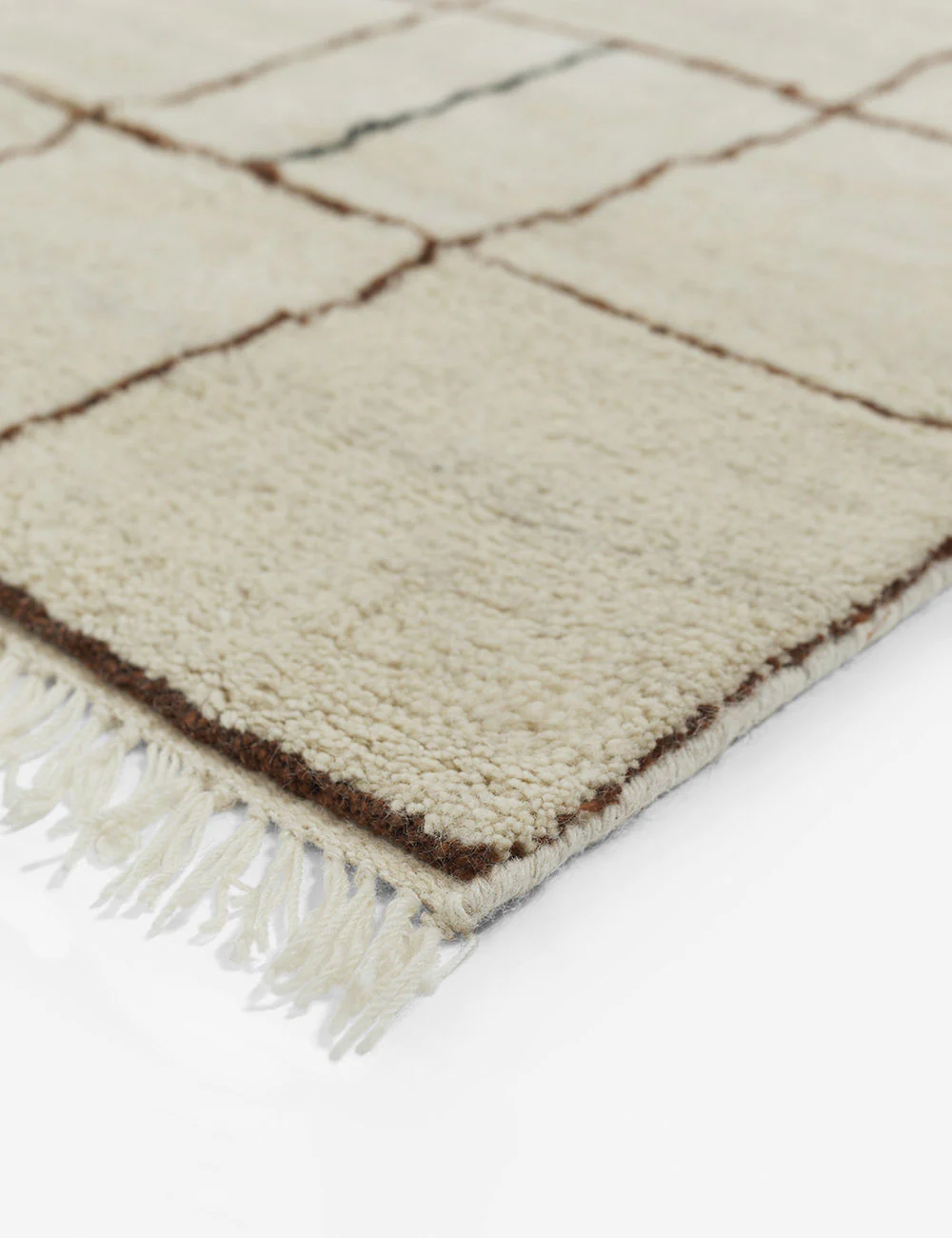 Irregular Grid Hand-Knotted Wool Rug by Sarah Sherman Samuel - Image 7