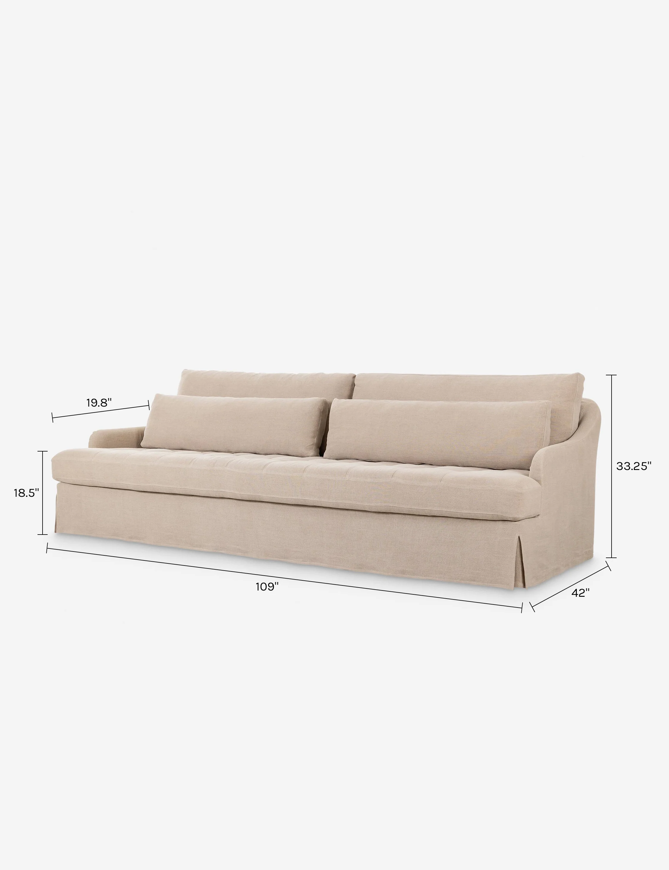 Keena Slipcover Sofa by Amber Lewis x Four Hands - Image 15