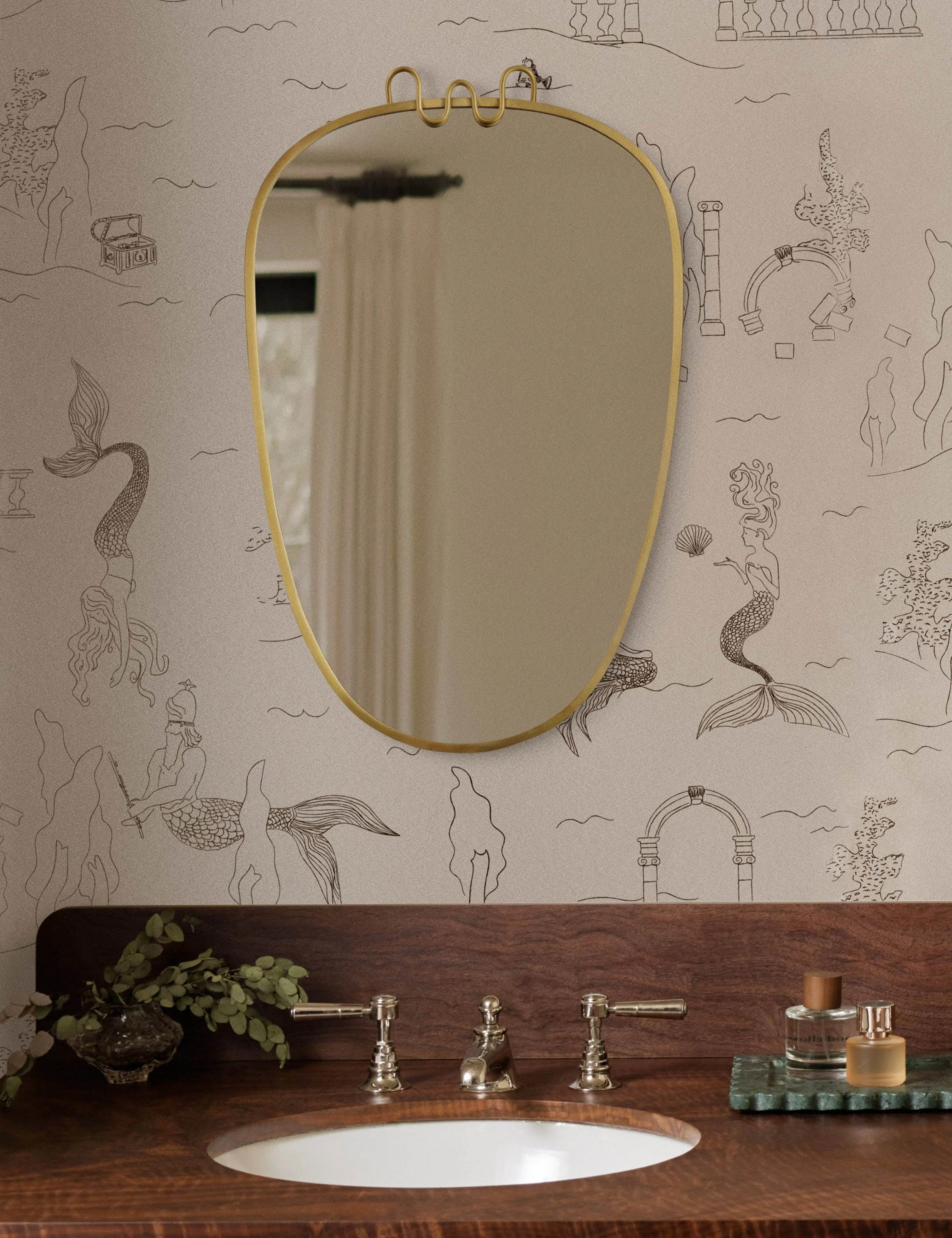 Mermaid Toile Wallpaper by Sarah Sherman Samuel - Image 3