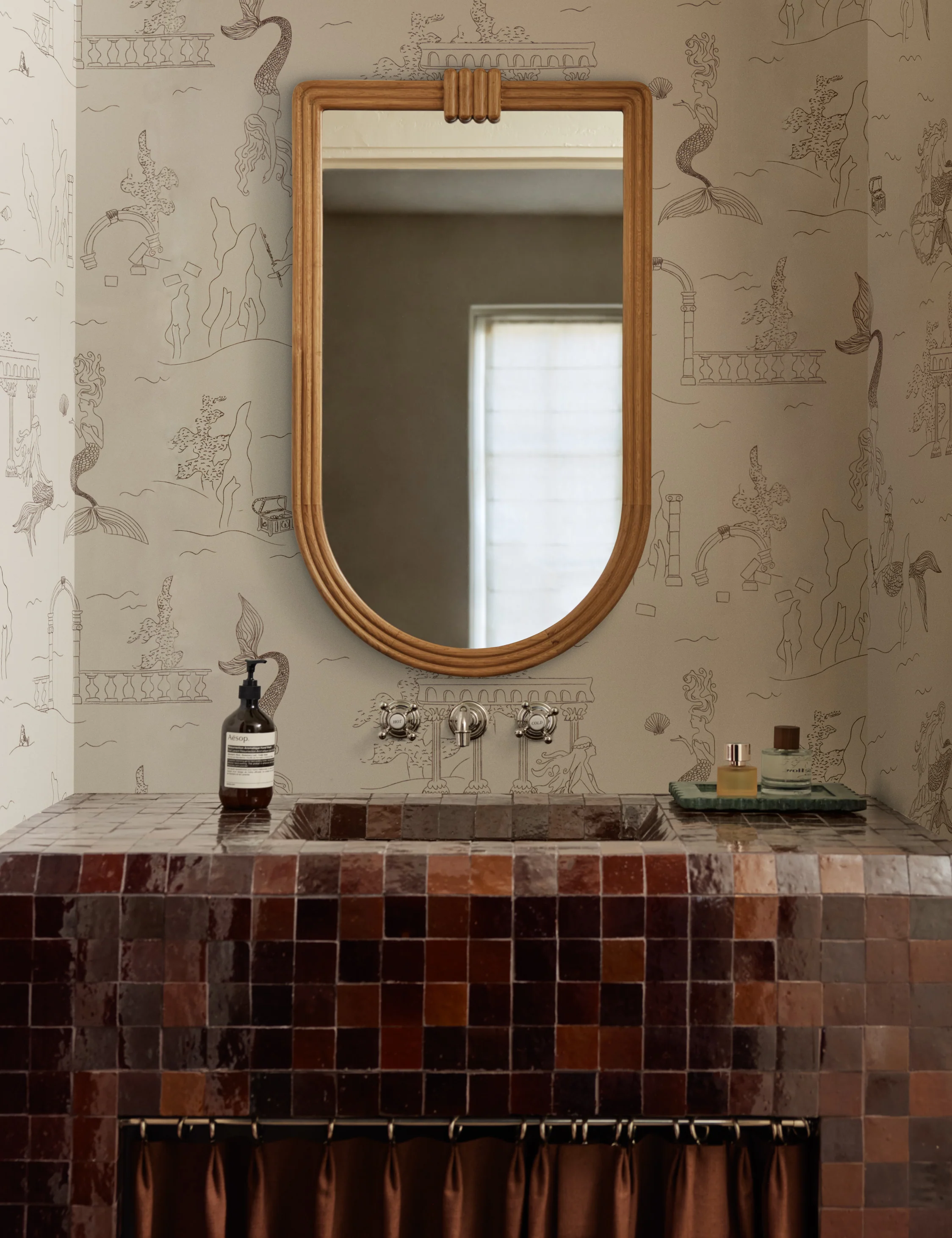 Mermaid Toile Wallpaper by Sarah Sherman Samuel - Image 4
