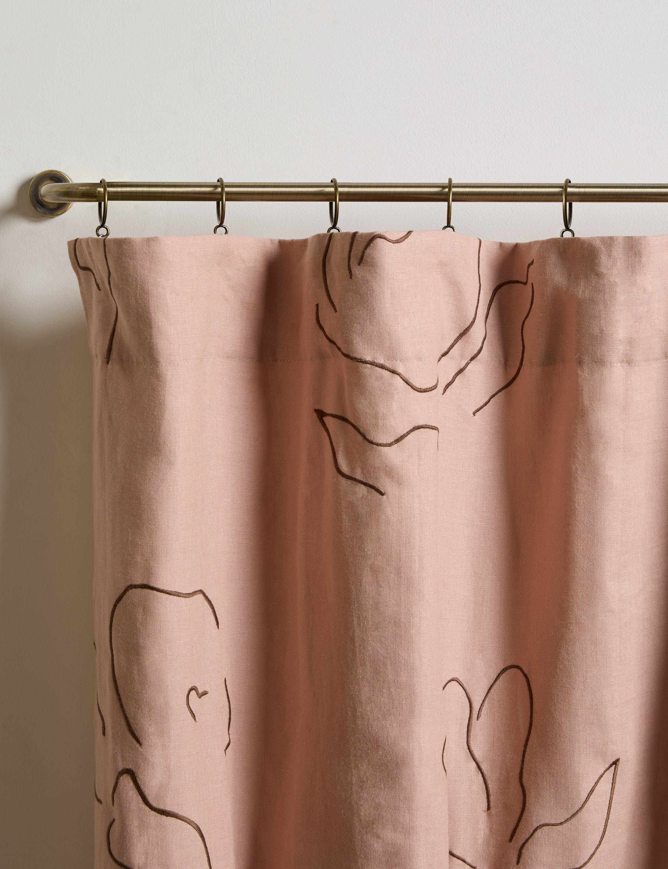 Narsi Embroidered Linen Curtain Panel by Sarah Sherman Samuel - Image 7