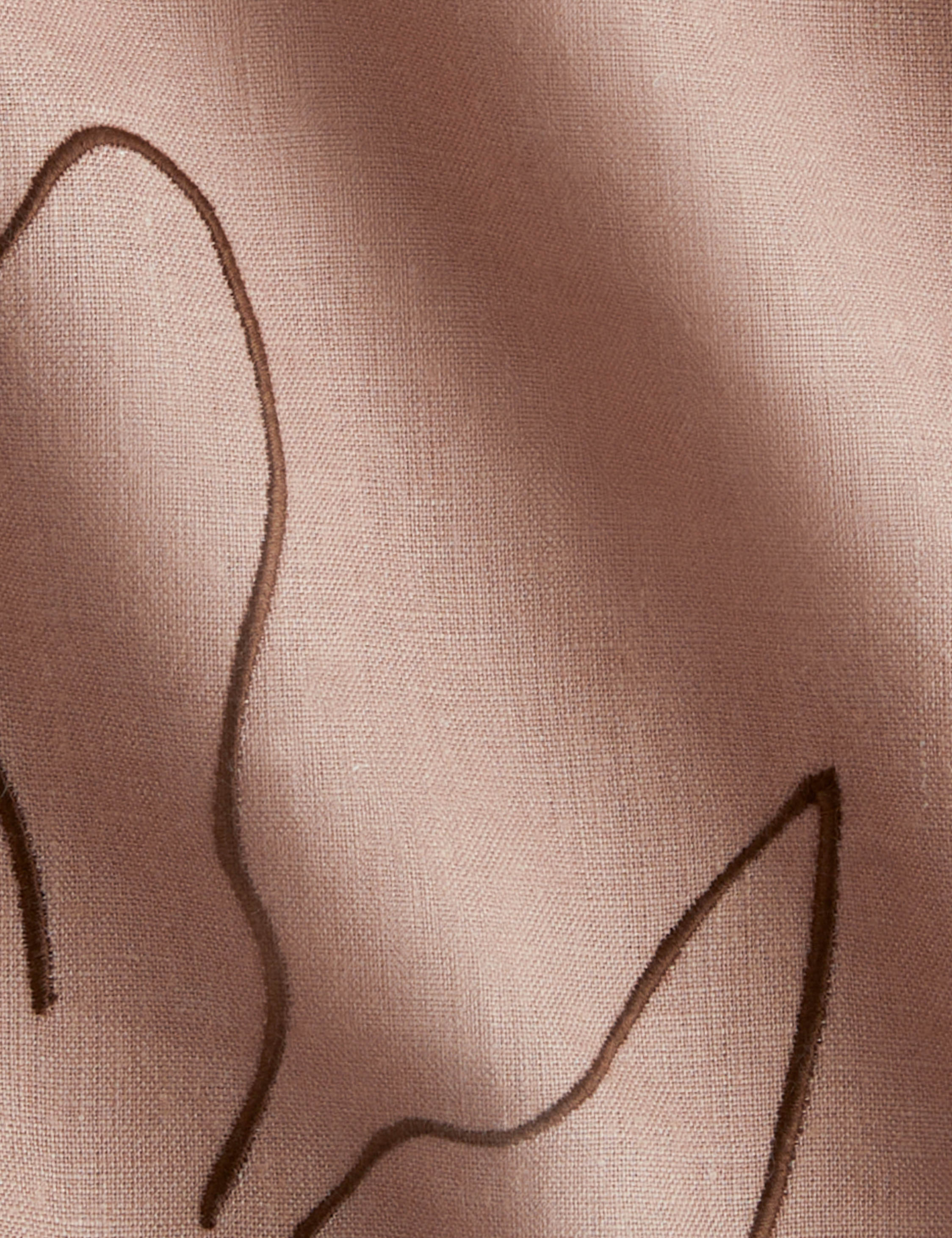 Narsi Embroidered Linen Fabric by Sarah Sherman Samuel - Image 5