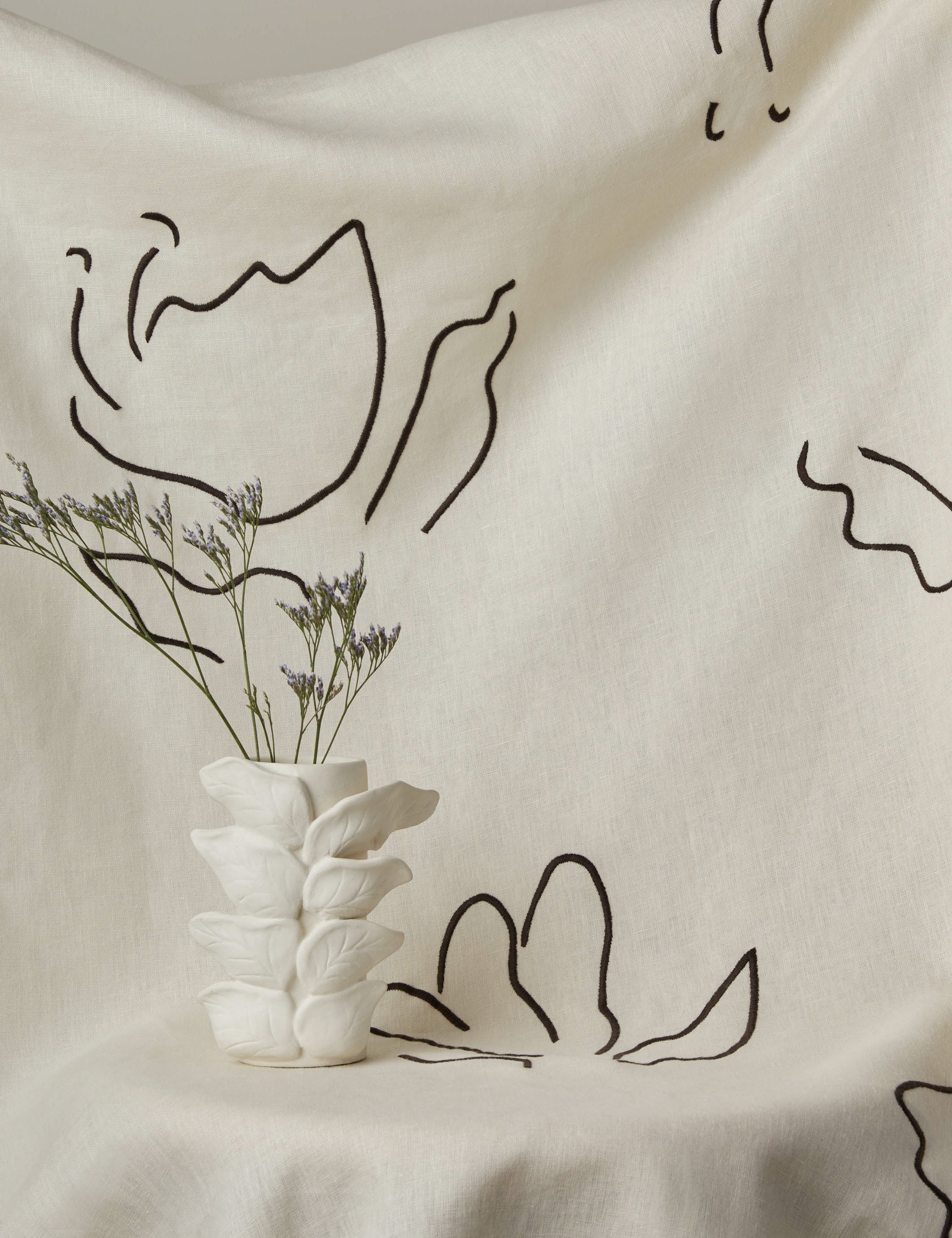 Narsi Embroidered Linen Fabric by Sarah Sherman Samuel - Image 6
