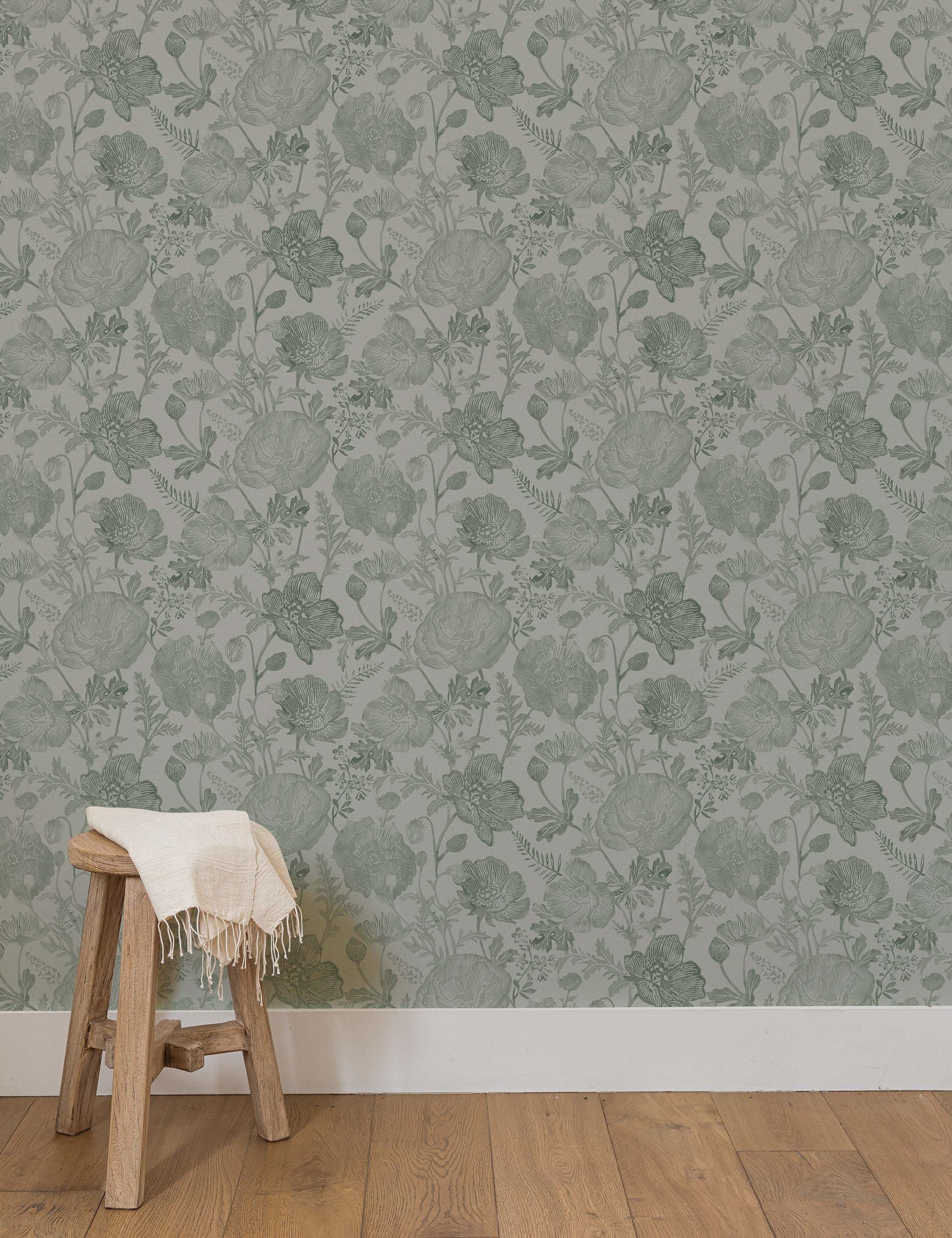 Poppies Textured Peel + Stick Wallpaper by Pure Salt - Image 7