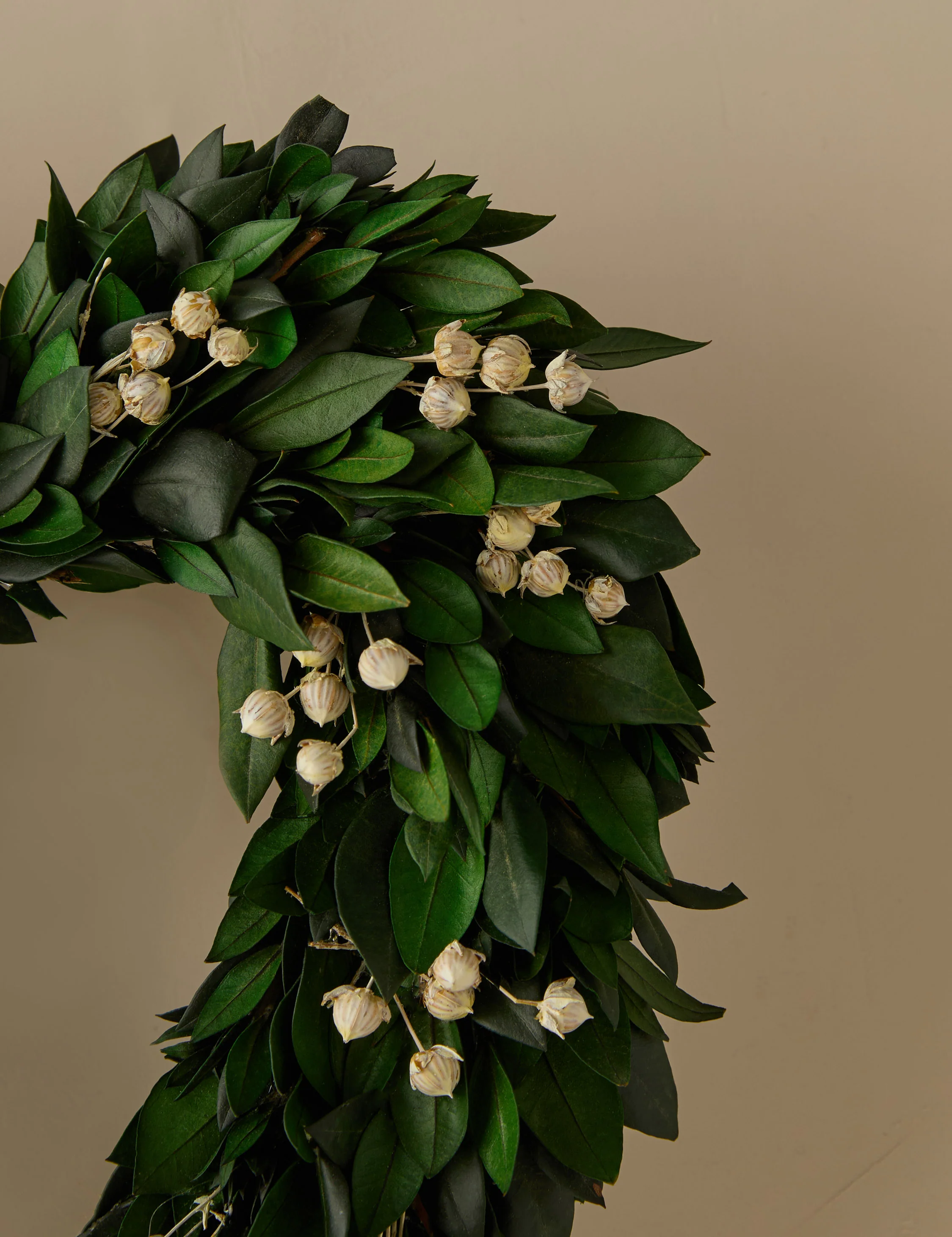 Preserved Green Garden Heart Wreath - Image 2