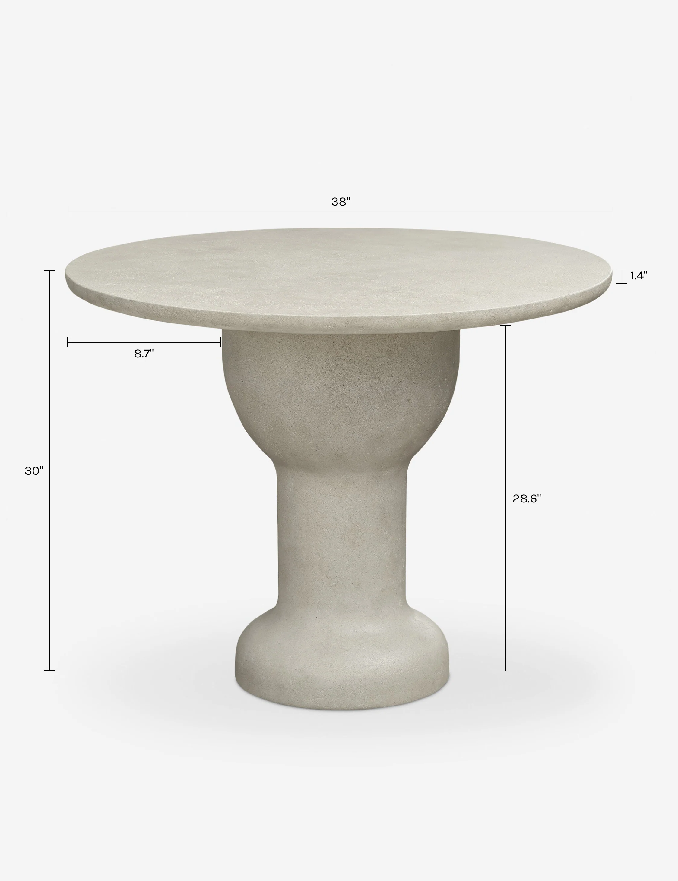Sachin Round Outdoor Dining Table - Image 5