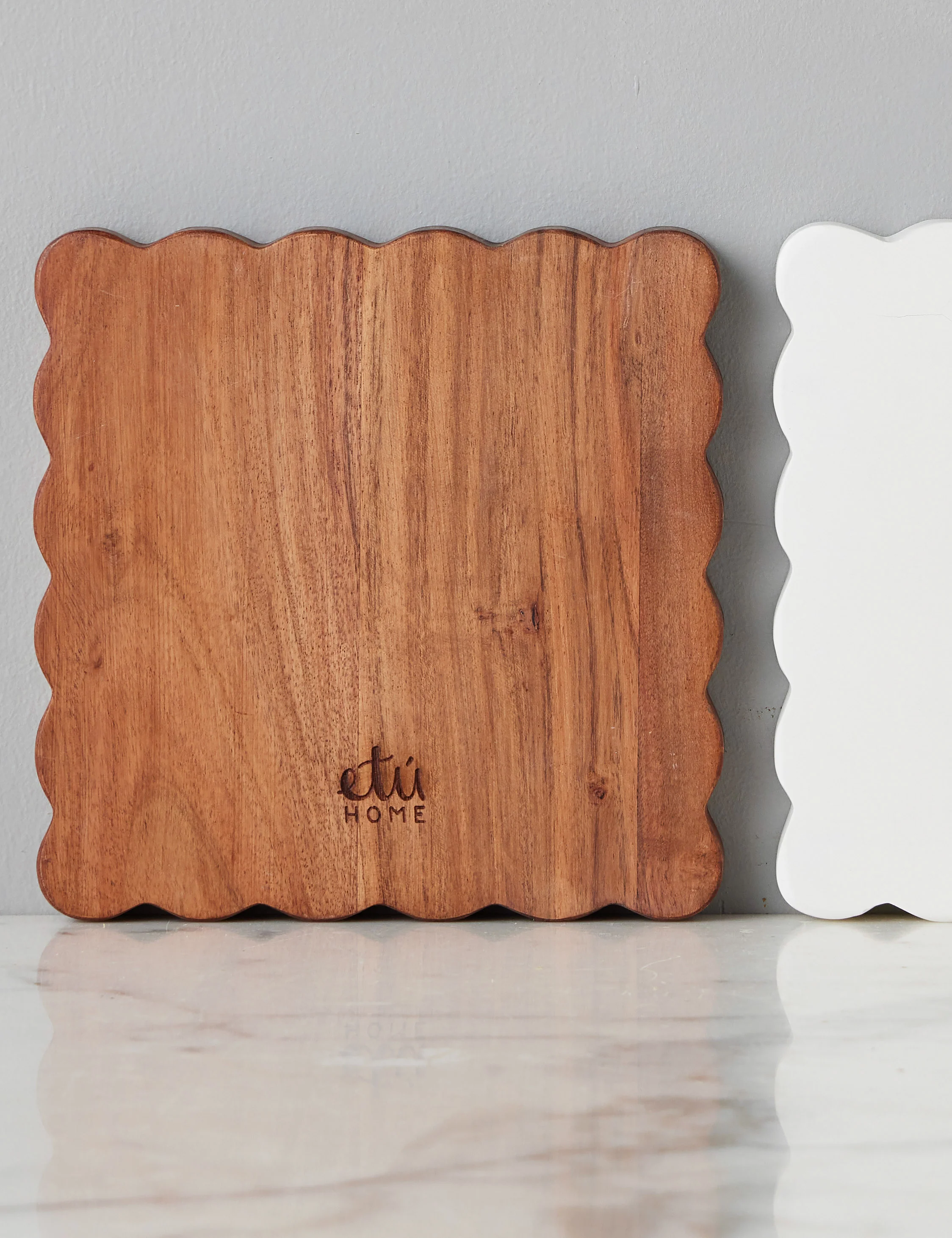 Scalloped Wood Appetizer Cheese Boards (Set of 2) by etúHOME - Image 5