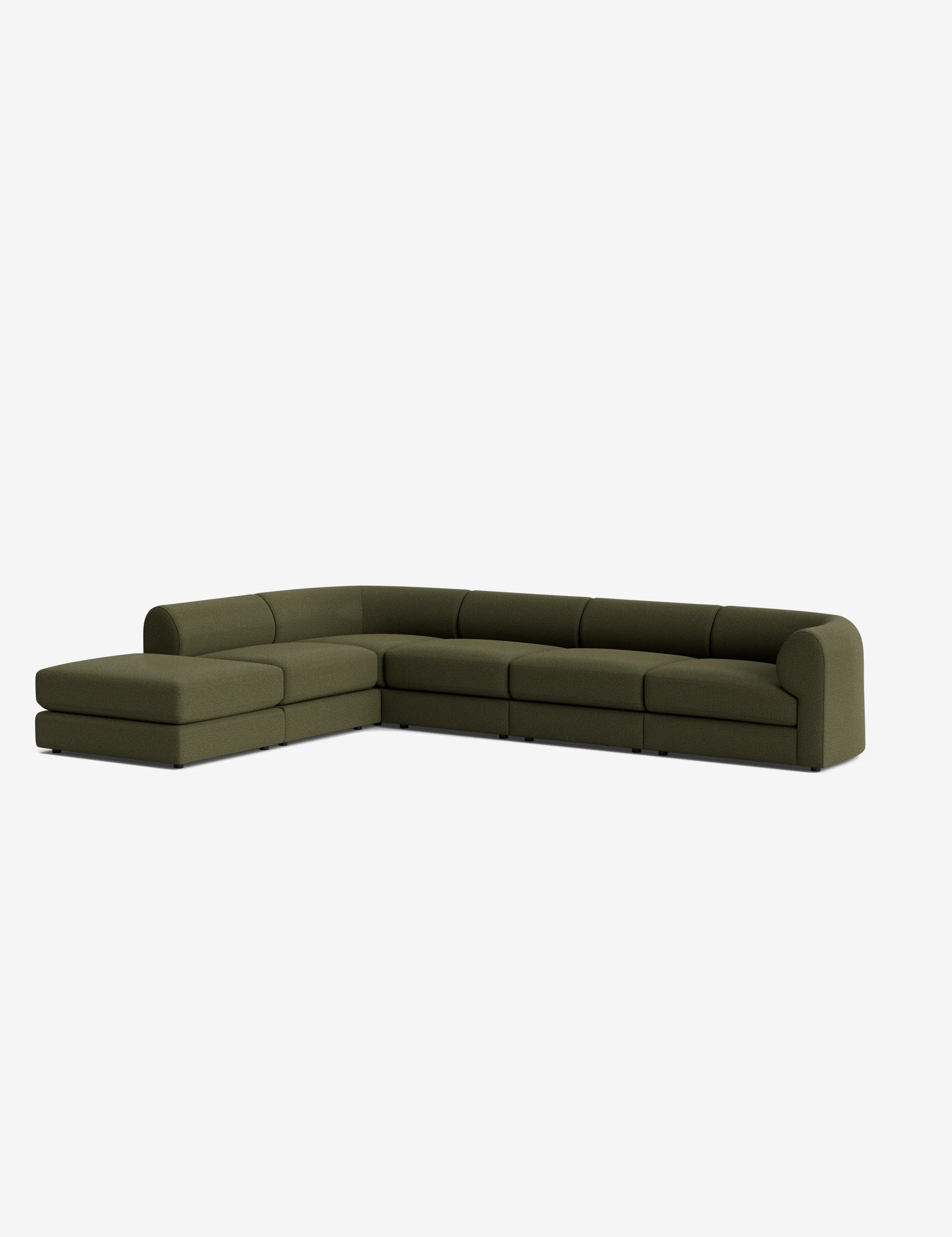 Sergio Modular Corner Sectional Sofa With Ottoman - Image 9