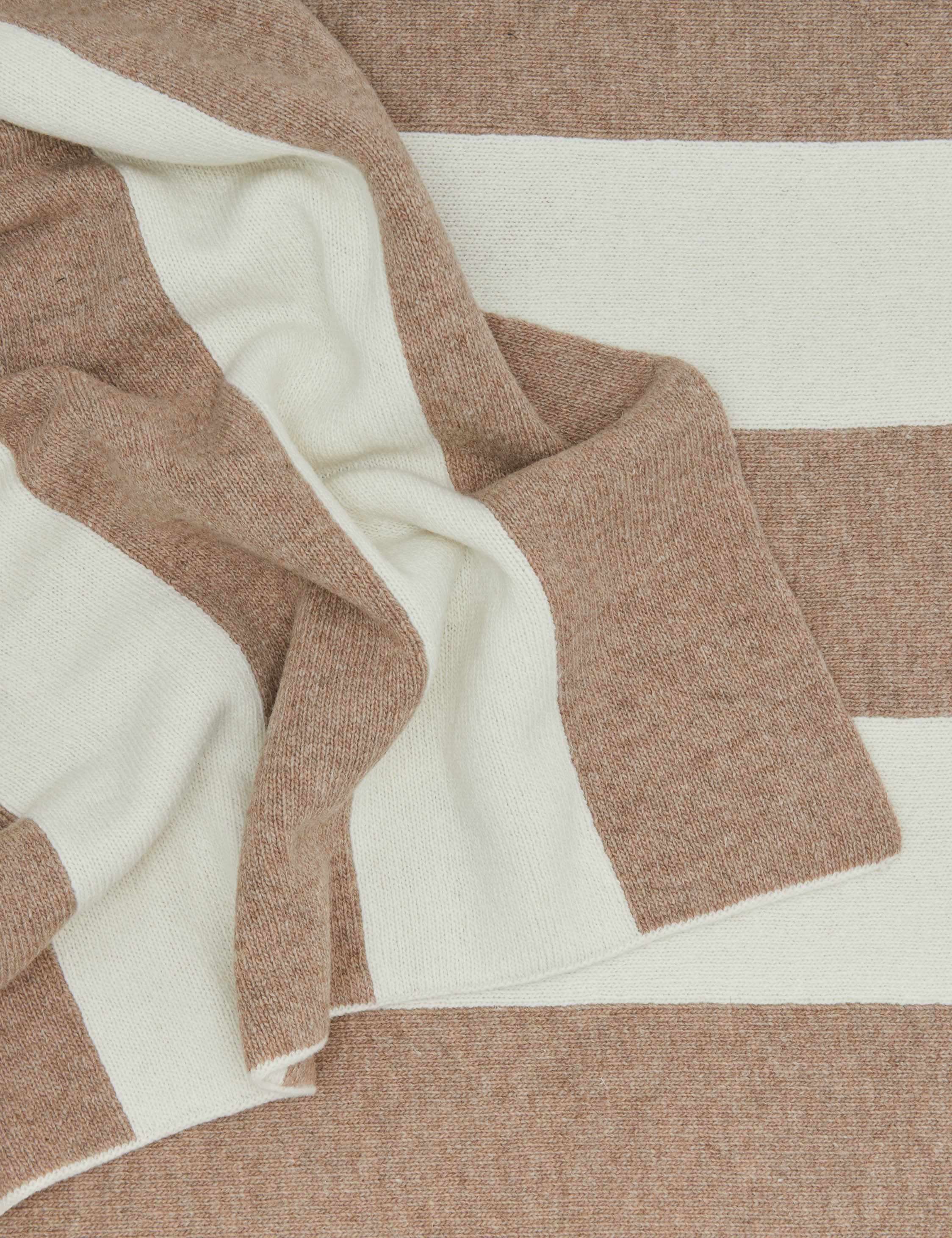 Simple Striped Wool Throw by Hawkins New York - Image 3