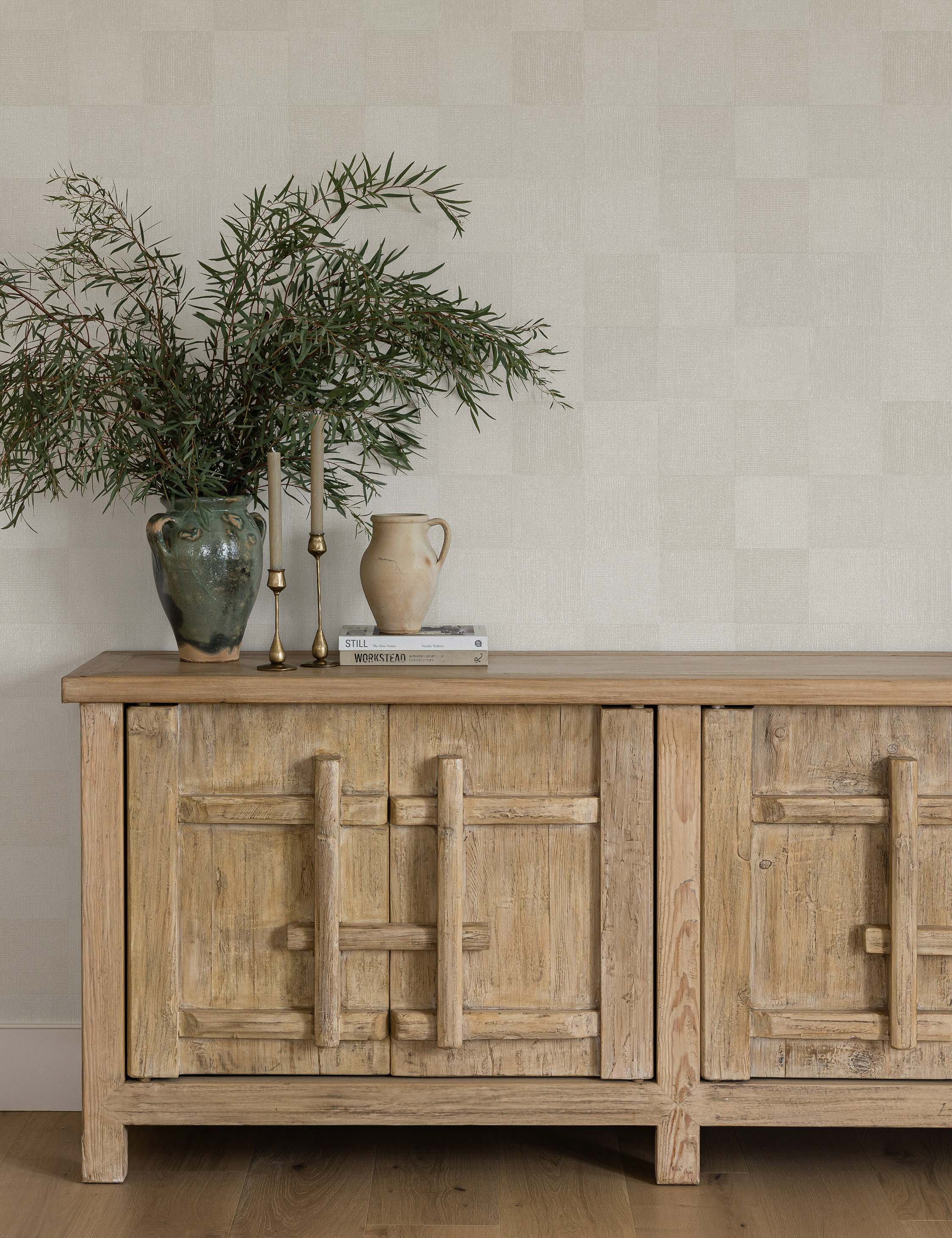 Textured Check Peel + Stick Wallpaper by Pure Salt - Image 6