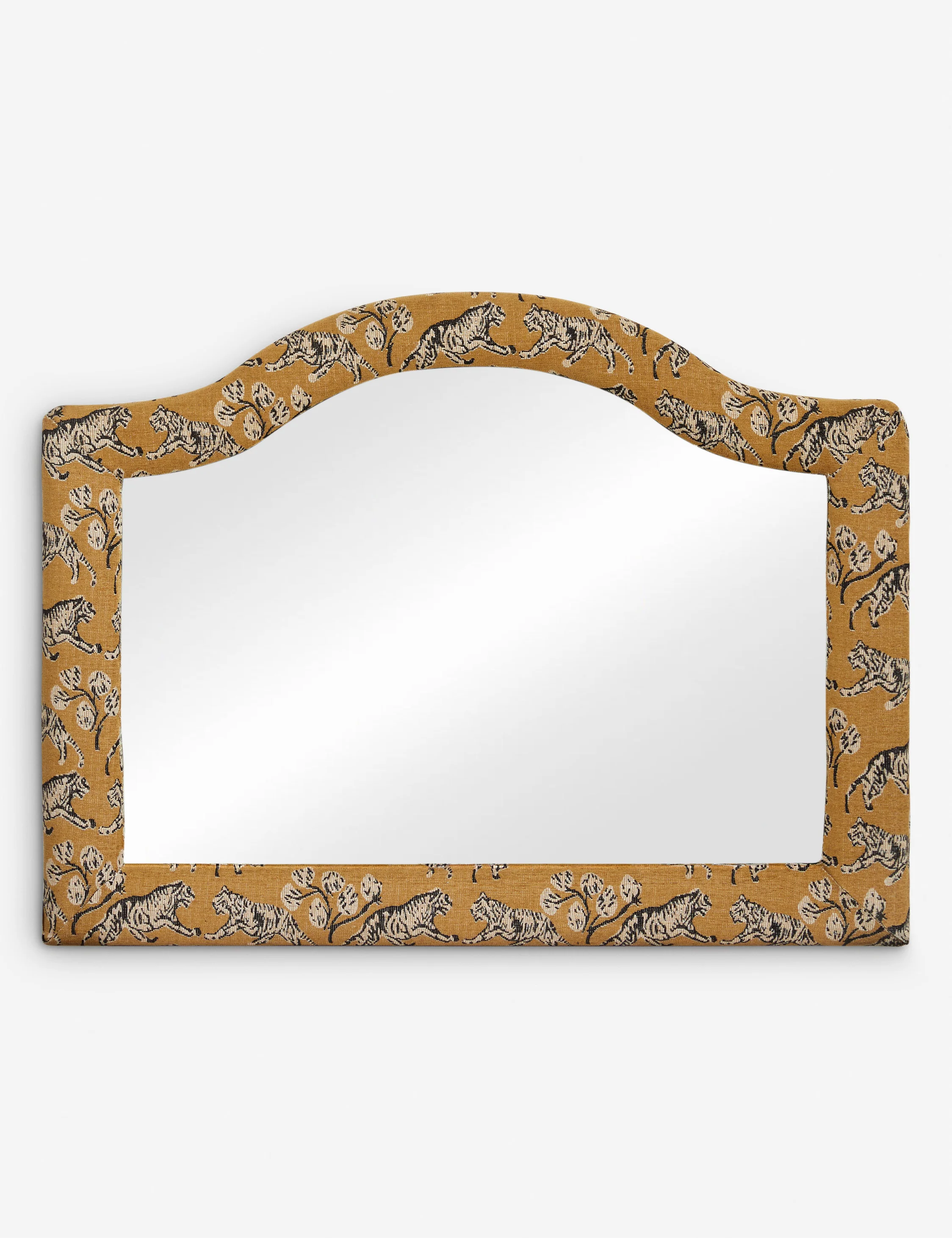 Tiger Upholstered Mantel Mirror by Sarah Sherman Samuel - Image 2