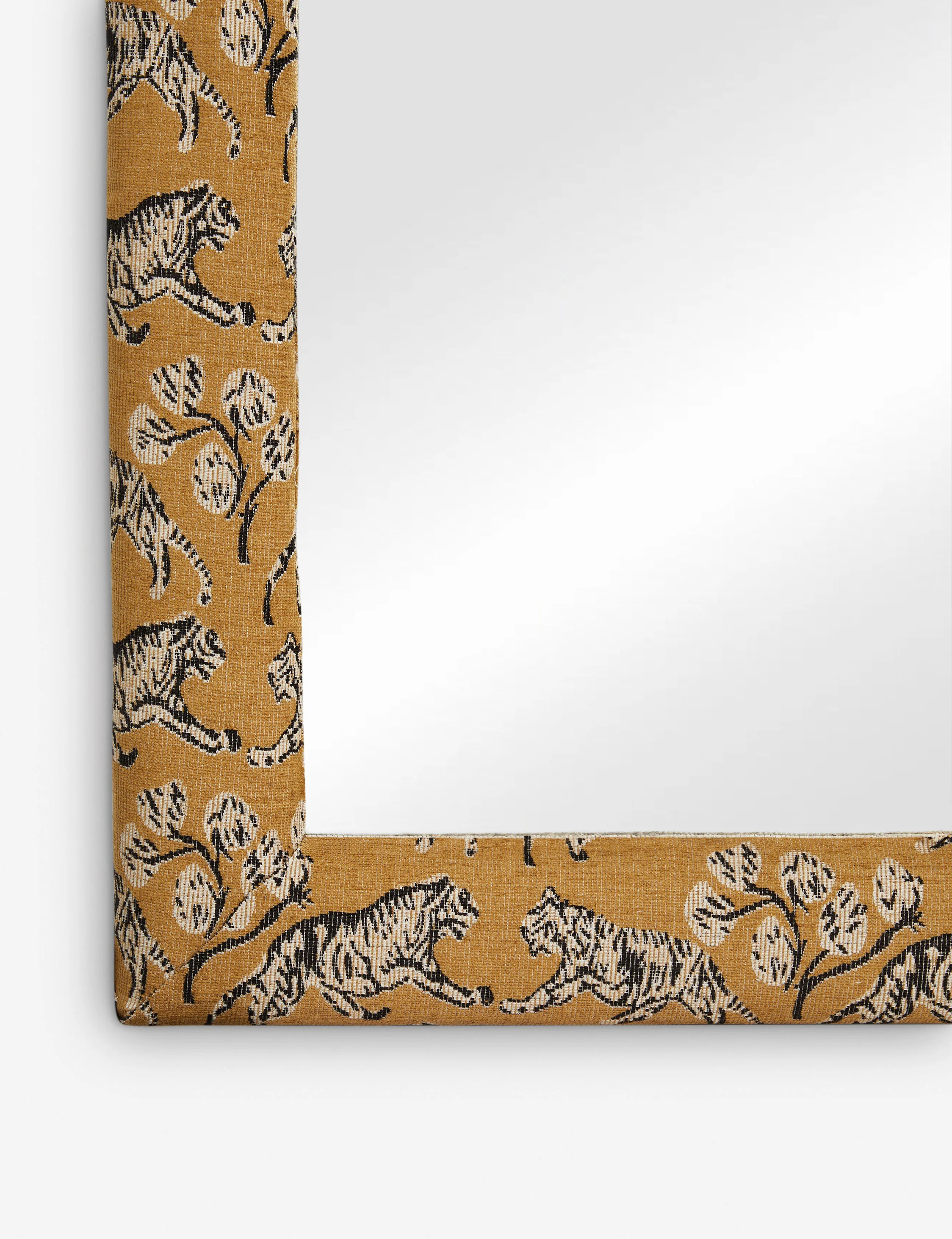 Tiger Upholstered Mantel Mirror by Sarah Sherman Samuel - Image 3