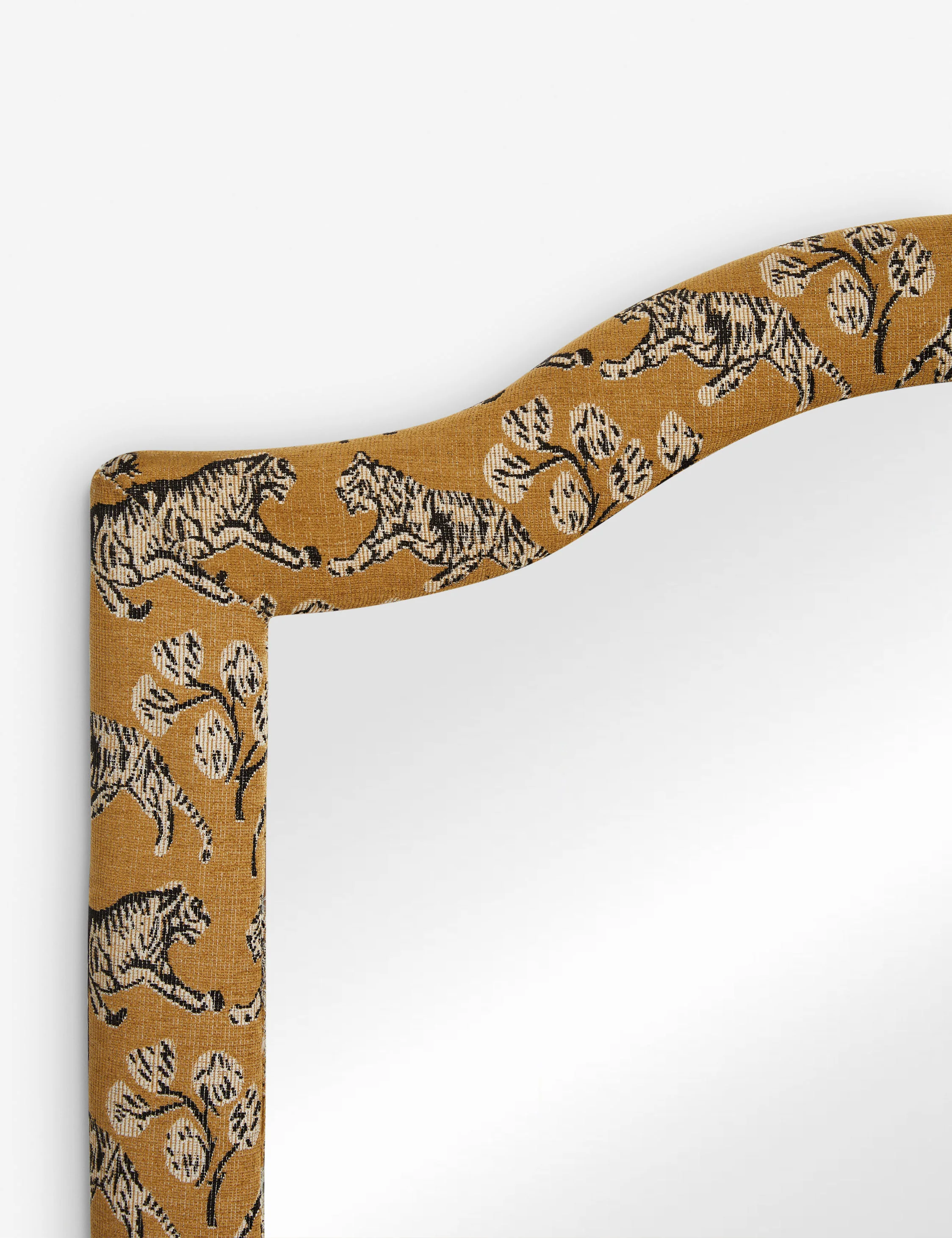 Tiger Upholstered Mantel Mirror by Sarah Sherman Samuel - Image 4