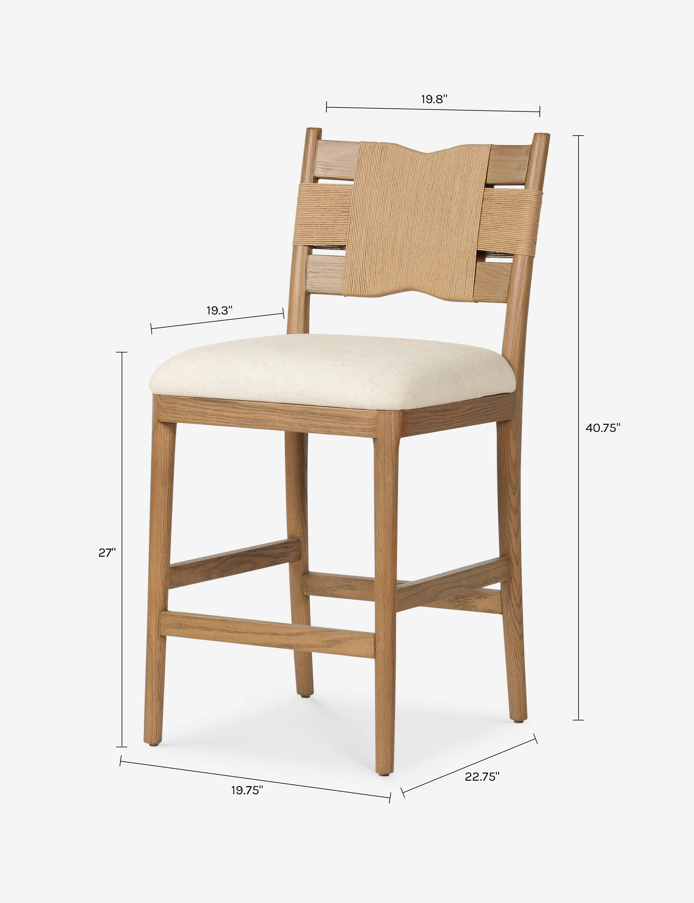Tova Counter Stool by Amber Lewis x Four Hands - Image 15