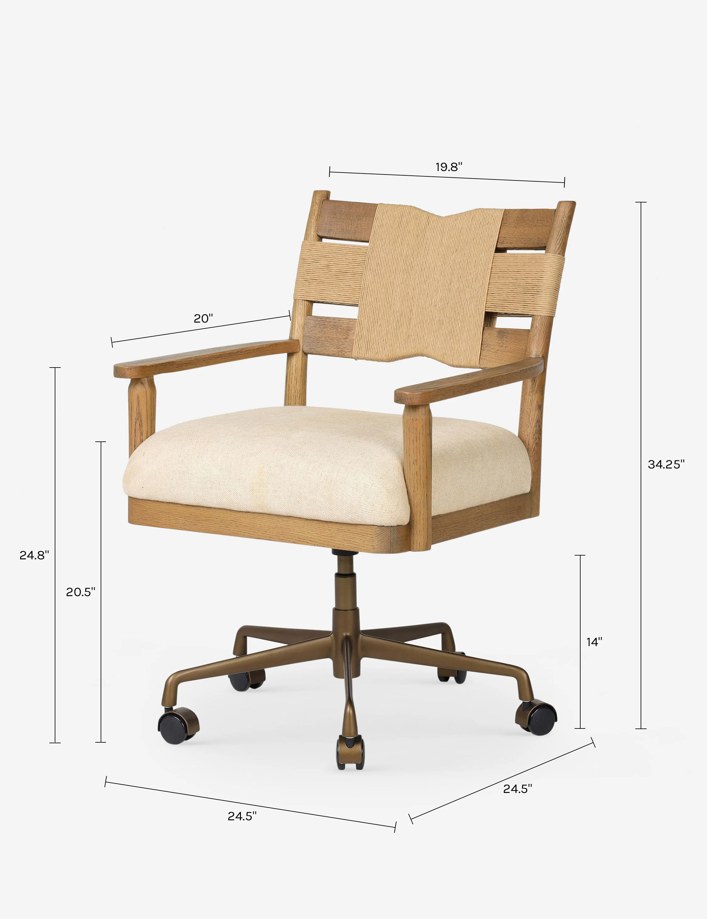 Tova Desk Chair by Amber Lewis x Four Hands - Image 10